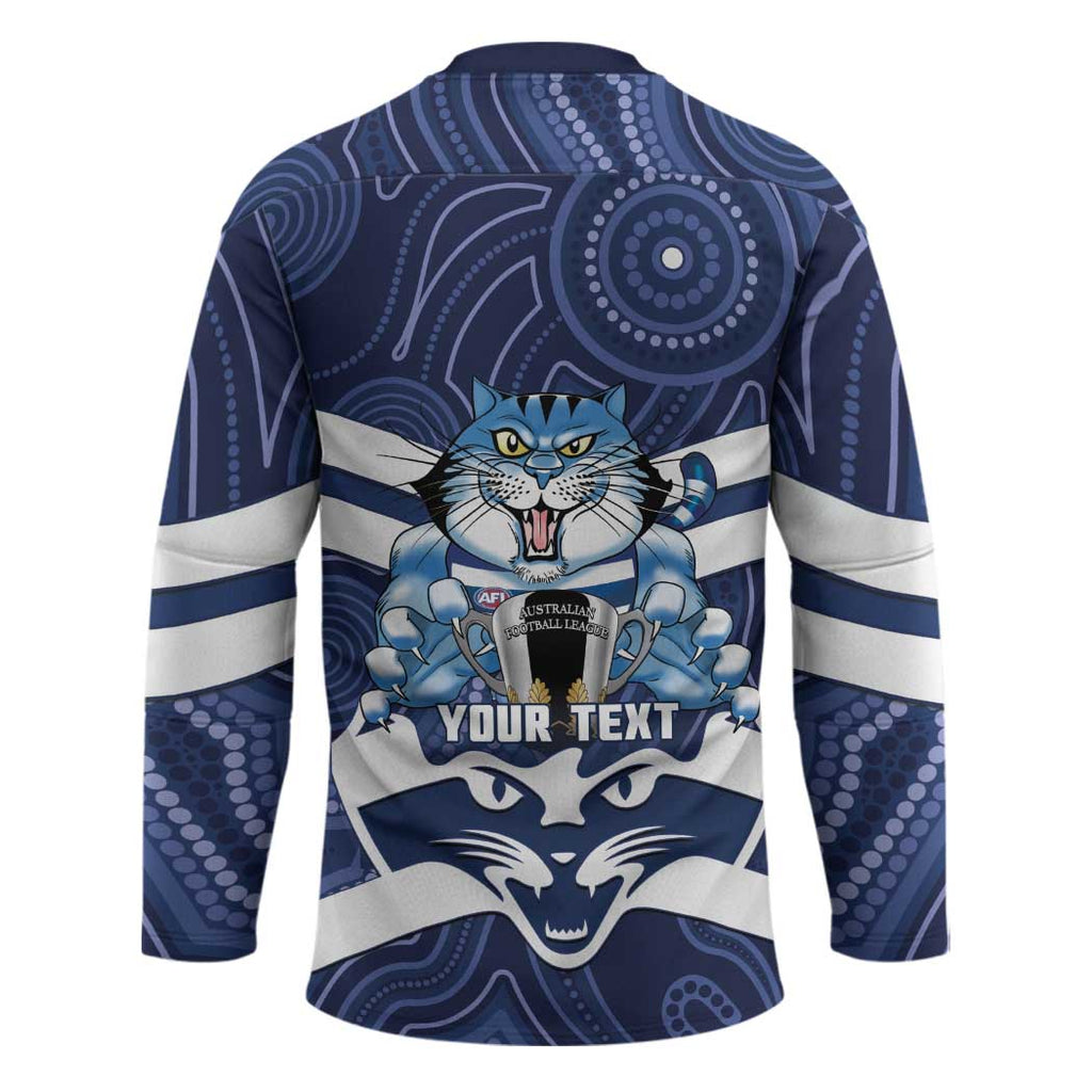AFL Cats Football Personalised Hockey Jersey Final Geelong Premiers Trophy Aboriginal - Aussie Hoodie