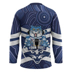 AFL Cats Football Personalised Hockey Jersey Final Geelong Premiers Trophy Aboriginal - Aussie Hoodie