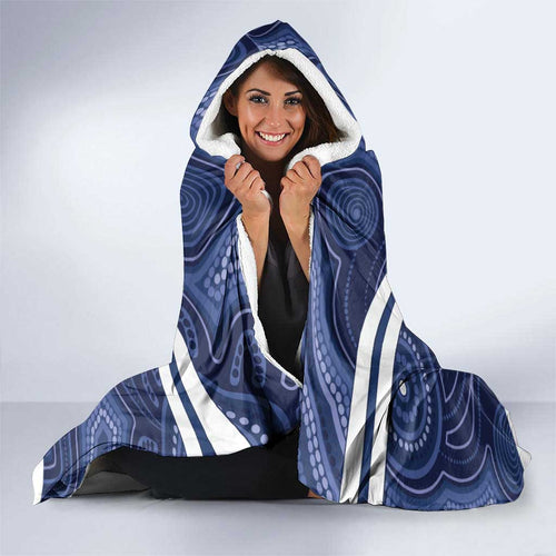 AFL Cats Football Personalised Hooded Blanket Final Geelong Premiers Trophy Aboriginal - Aussie Hoodie