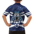 AFL Cats Football Personalised Kid Hawaiian Shirt Final Geelong Premiers Trophy Aboriginal - Aussie Hoodie