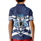 AFL Cats Football Personalised Kid Polo Shirt Final Geelong Premiers Trophy Aboriginal - Aussie Hoodie
