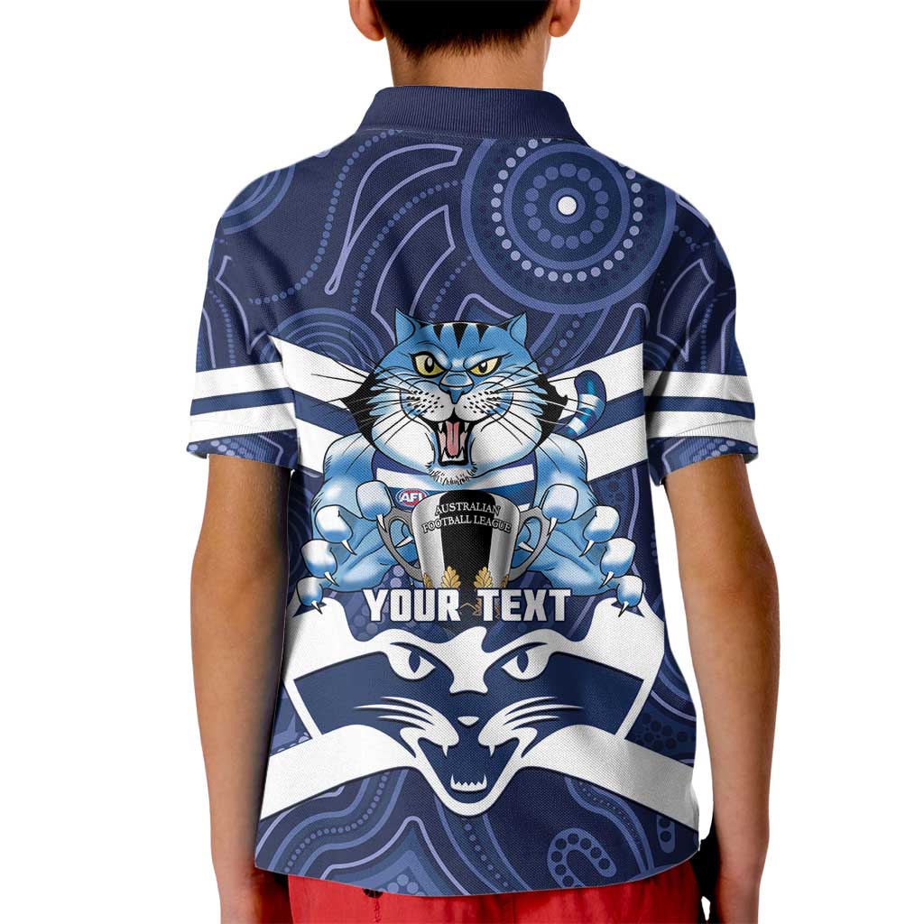 AFL Cats Football Personalised Kid Polo Shirt Final Geelong Premiers Trophy Aboriginal - Aussie Hoodie