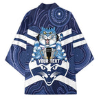 AFL Cats Football Personalised Kimono Final Geelong Premiers Trophy Aboriginal - Aussie Hoodie