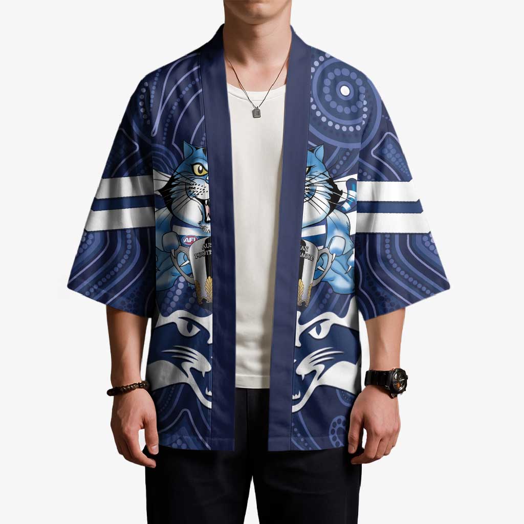 AFL Cats Football Personalised Kimono Final Geelong Premiers Trophy Aboriginal - Aussie Hoodie