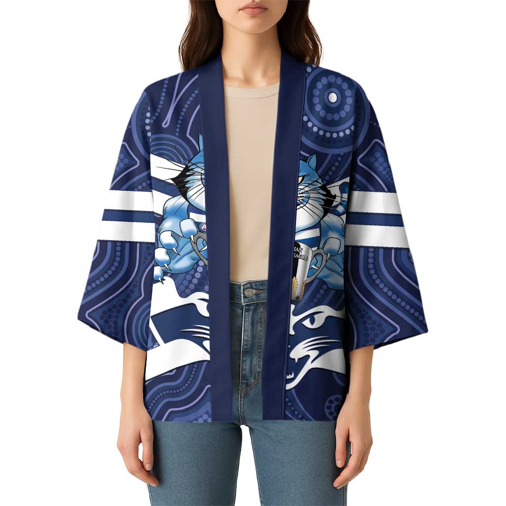 AFL Cats Football Personalised Kimono Final Geelong Premiers Trophy Aboriginal - Aussie Hoodie