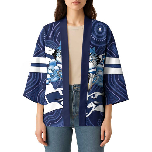 AFL Cats Football Personalised Kimono Final Geelong Premiers Trophy Aboriginal - Aussie Hoodie