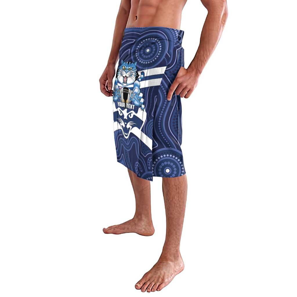 AFL Cats Football Personalised Lavalava Final Geelong Premiers Trophy Aboriginal - Aussie Hoodie