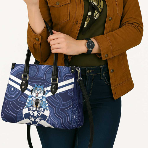 AFL Cats Football Personalised Leather Bag Final Geelong Premiers Trophy Aboriginal - Aussie Hoodie