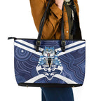 AFL Cats Football Personalised Leather Tote Bag Final Geelong Premiers Trophy Aboriginal - Aussie Hoodie
