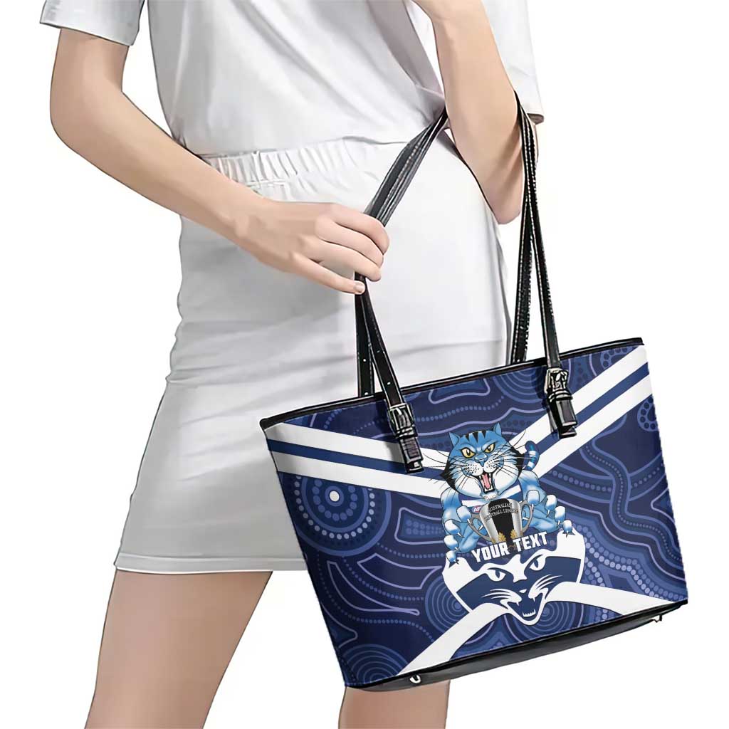 AFL Cats Football Personalised Leather Tote Bag Final Geelong Premiers Trophy Aboriginal - Aussie Hoodie