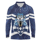 AFL Cats Football Personalised Long Sleeve Polo Shirt Final Geelong Premiers Trophy Aboriginal - Aussie Hoodie