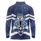 AFL Cats Football Personalised Long Sleeve Polo Shirt Final Geelong Premiers Trophy Aboriginal - Aussie Hoodie