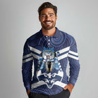 AFL Cats Football Personalised Long Sleeve Polo Shirt Final Geelong Premiers Trophy Aboriginal - Aussie Hoodie