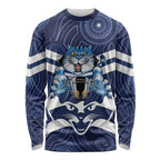 AFL Cats Football Personalised Long Sleeve Shirt Final Geelong Premiers Trophy Aboriginal - Aussie Hoodie