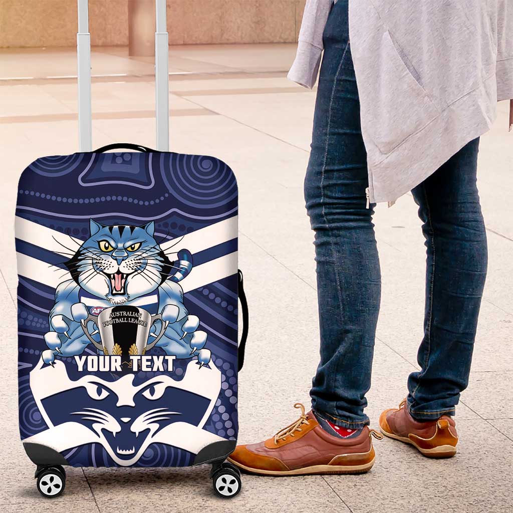 AFL Cats Football Personalised Luggage Cover Final Geelong Premiers Trophy Aboriginal - Aussie Hoodie