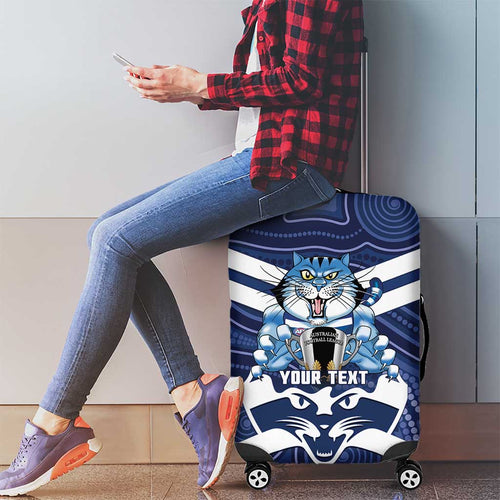 AFL Cats Football Personalised Luggage Cover Final Geelong Premiers Trophy Aboriginal - Aussie Hoodie