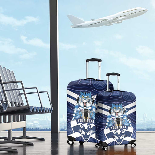 AFL Cats Football Personalised Luggage Cover Final Geelong Premiers Trophy Aboriginal - Aussie Hoodie