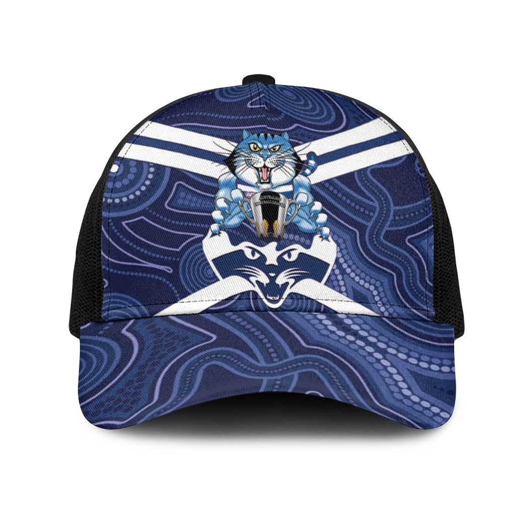 AFL Cats Football Mesh Trucker Cap Final Geelong Premiers Trophy Aboriginal - Aussie Hoodie
