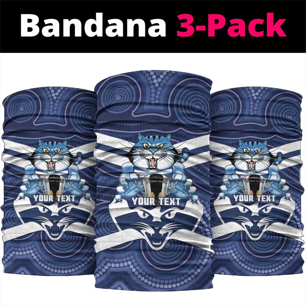 AFL Cats Football Personalised Neck Gaiter Final Geelong Premiers Trophy Aboriginal - Aussie Hoodie