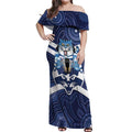 AFL Cats Football Personalised Off Shoulder Maxi Dress Final Geelong Premiers Trophy Aboriginal - Aussie Hoodie