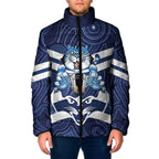 AFL Cats Football Personalised Padded Jacket Final Geelong Premiers Trophy Aboriginal - Aussie Hoodie