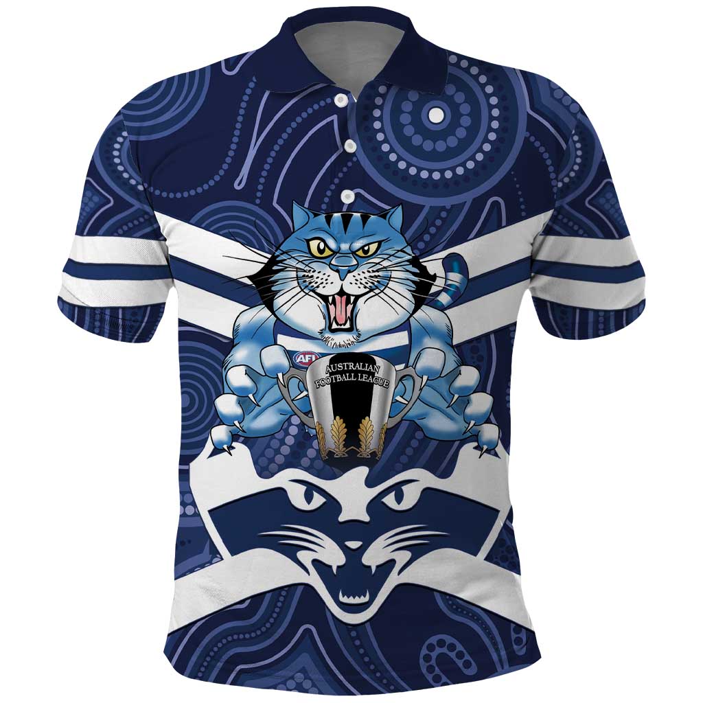 AFL Cats Football Personalised Polo Shirt Final Geelong Premiers Trophy Aboriginal - Aussie Hoodie