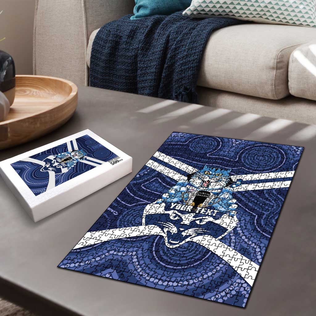 AFL Cats Football Personalised Puzzle Final Geelong Premiers Trophy Aboriginal - Aussie Hoodie