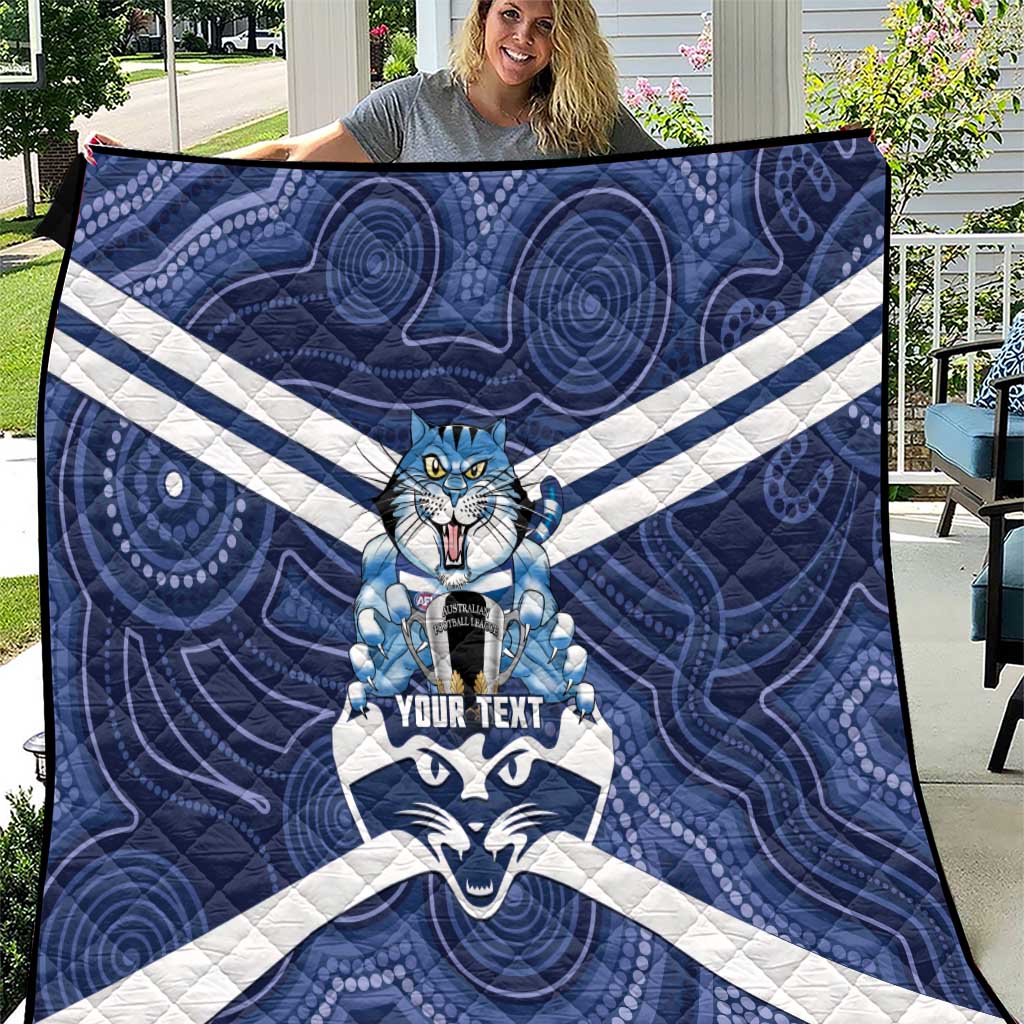 AFL Cats Football Personalised Quilt Final Geelong Premiers Trophy Aboriginal - Aussie Hoodie