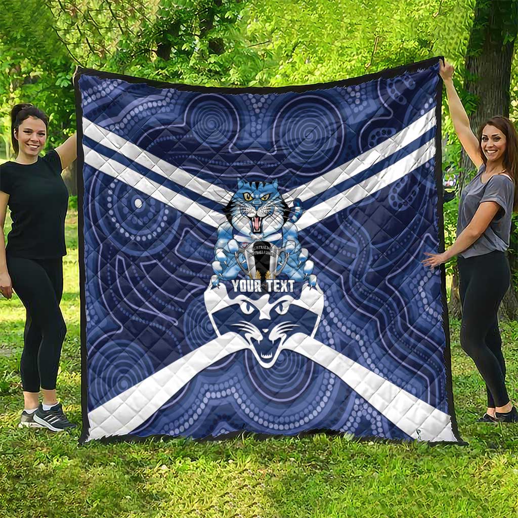 AFL Cats Football Personalised Quilt Final Geelong Premiers Trophy Aboriginal - Aussie Hoodie