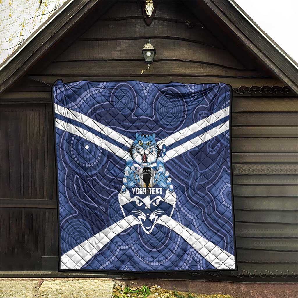 AFL Cats Football Personalised Quilt Final Geelong Premiers Trophy Aboriginal - Aussie Hoodie