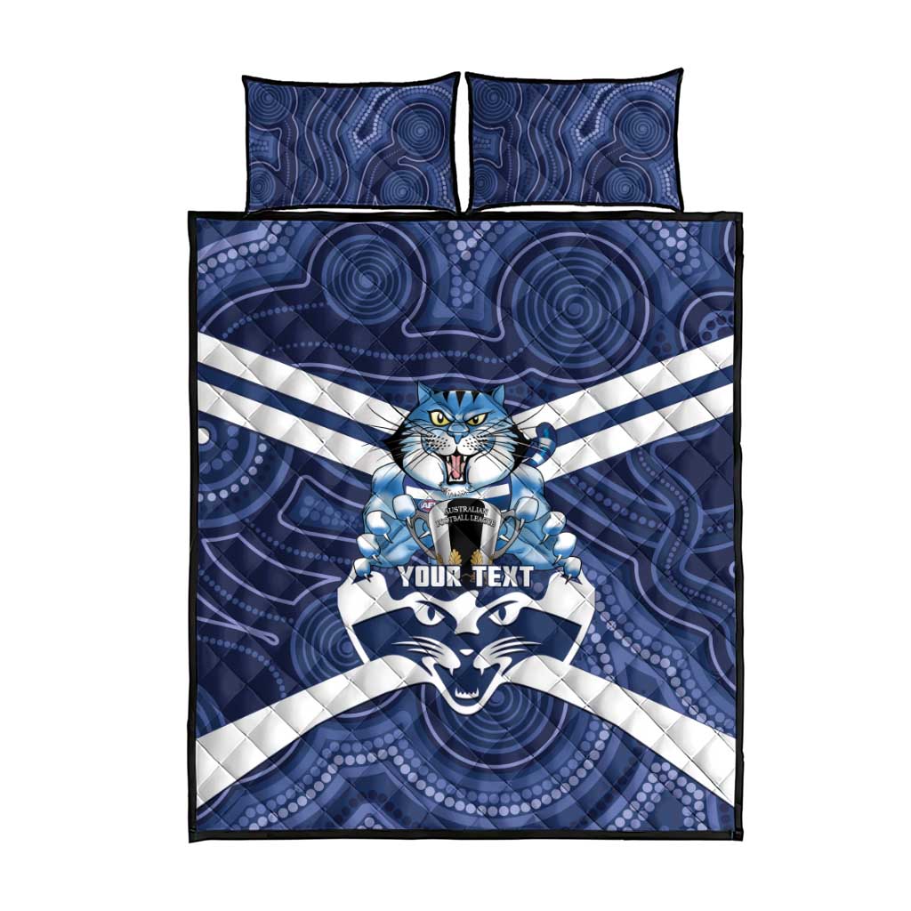 AFL Cats Football Personalised Quilt Bed Set Final Geelong Premiers Trophy Aboriginal - Aussie Hoodie