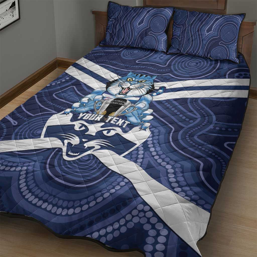 AFL Cats Football Personalised Quilt Bed Set Final Geelong Premiers Trophy Aboriginal - Aussie Hoodie