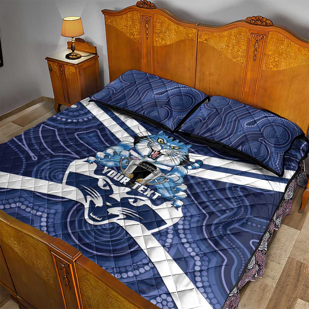 AFL Cats Football Personalised Quilt Bed Set Final Geelong Premiers Trophy Aboriginal - Aussie Hoodie