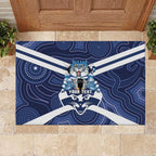 AFL Cats Football Personalised Rubber Doormat Final Geelong Premiers Trophy Aboriginal - Aussie Hoodie