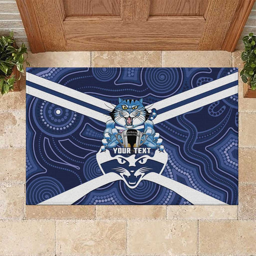 AFL Cats Football Personalised Rubber Doormat Final Geelong Premiers Trophy Aboriginal - Aussie Hoodie