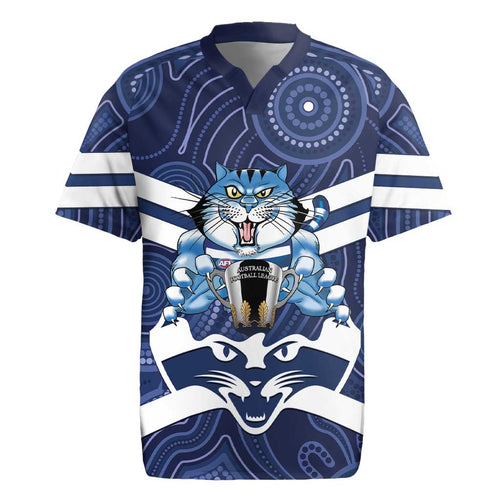 AFL Cats Football Personalised Rugby Jersey Final Geelong Premiers Trophy Aboriginal - Aussie Hoodie