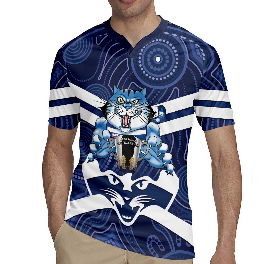 AFL Cats Football Personalised Rugby Jersey Final Geelong Premiers Trophy Aboriginal - Aussie Hoodie