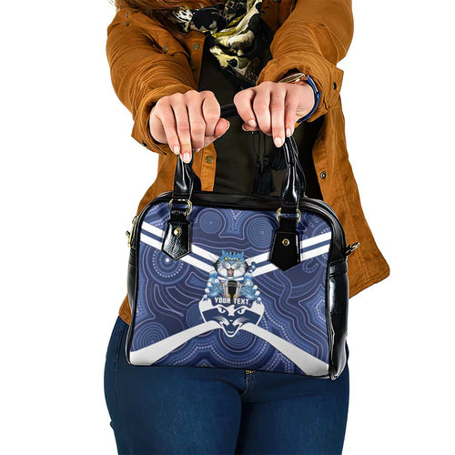 AFL Cats Football Personalised Shoulder Handbag Final Geelong Premiers Trophy Aboriginal - Aussie Hoodie