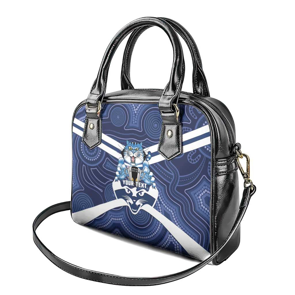 AFL Cats Football Personalised Shoulder Handbag Final Geelong Premiers Trophy Aboriginal - Aussie Hoodie