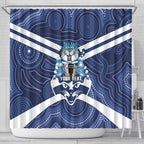 AFL Cats Football Personalised Shower Curtain Final Geelong Premiers Trophy Aboriginal - Aussie Hoodie
