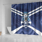 AFL Cats Football Personalised Shower Curtain Final Geelong Premiers Trophy Aboriginal - Aussie Hoodie