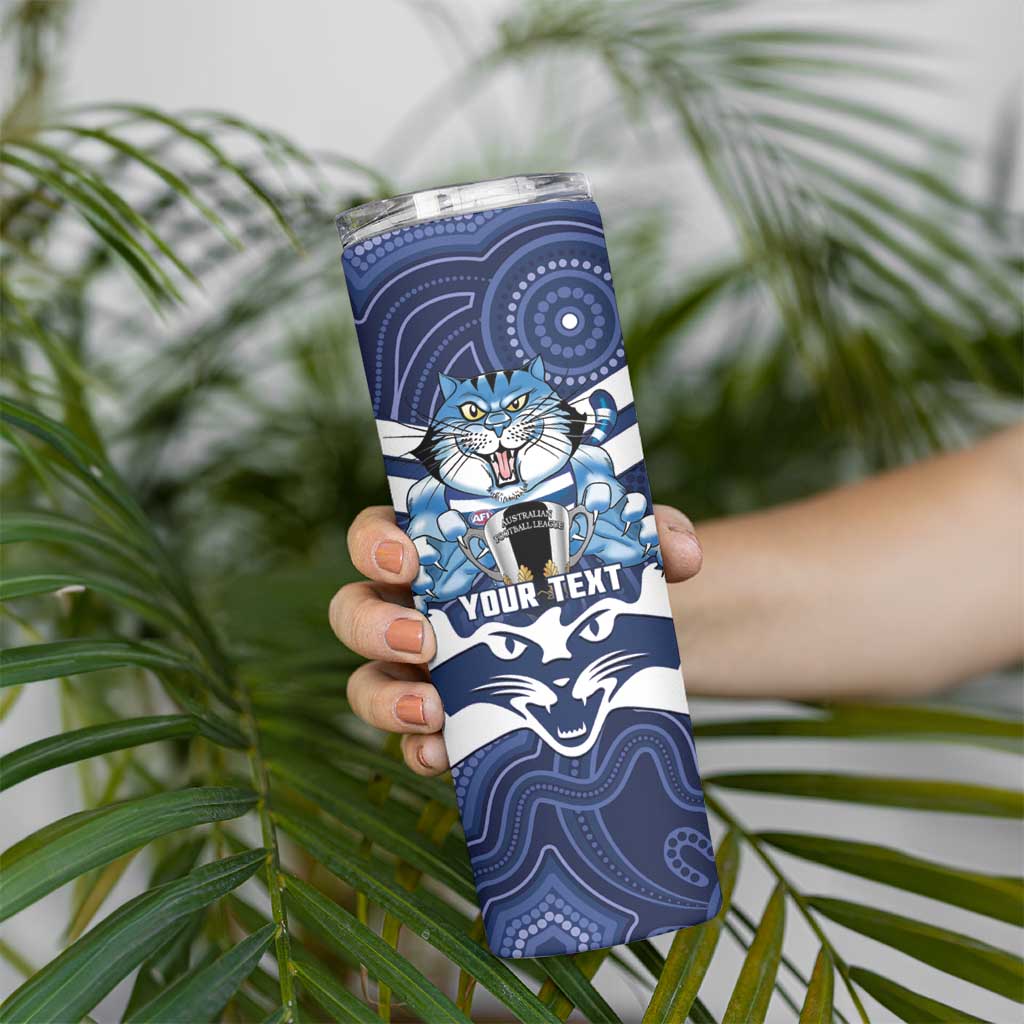 AFL Cats Football Personalised Skinny Tumbler Final Geelong Premiers Trophy Aboriginal - Aussie Hoodie