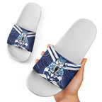 AFL Cats Football Personalised Slide Sandals Final Geelong Premiers Trophy Aboriginal - Aussie Hoodie