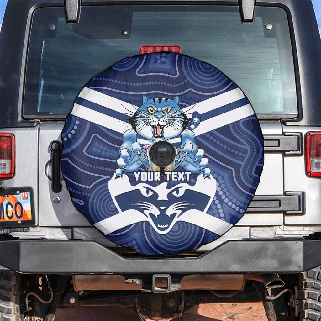 AFL Cats Football Personalised Spare Tire Cover Final Geelong Premiers Trophy Aboriginal - Aussie Hoodie