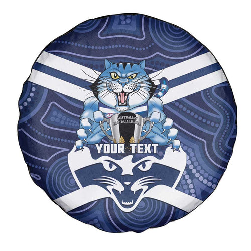 AFL Cats Football Personalised Spare Tire Cover Final Geelong Premiers Trophy Aboriginal - Aussie Hoodie