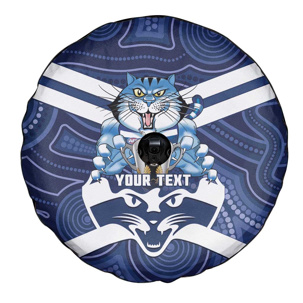 AFL Cats Football Personalised Spare Tire Cover Final Geelong Premiers Trophy Aboriginal - Aussie Hoodie