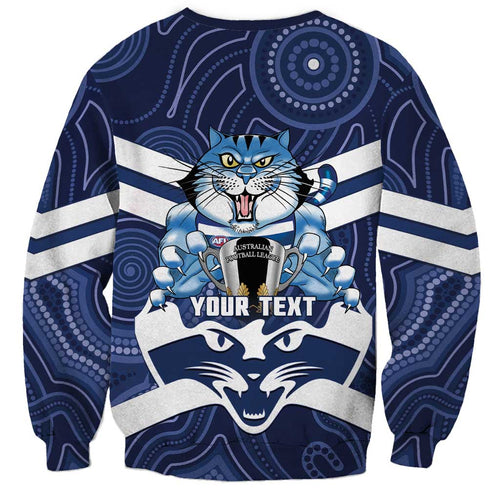 AFL Cats Football Personalised Sweatshirt Final Geelong Premiers Trophy Aboriginal - Aussie Hoodie