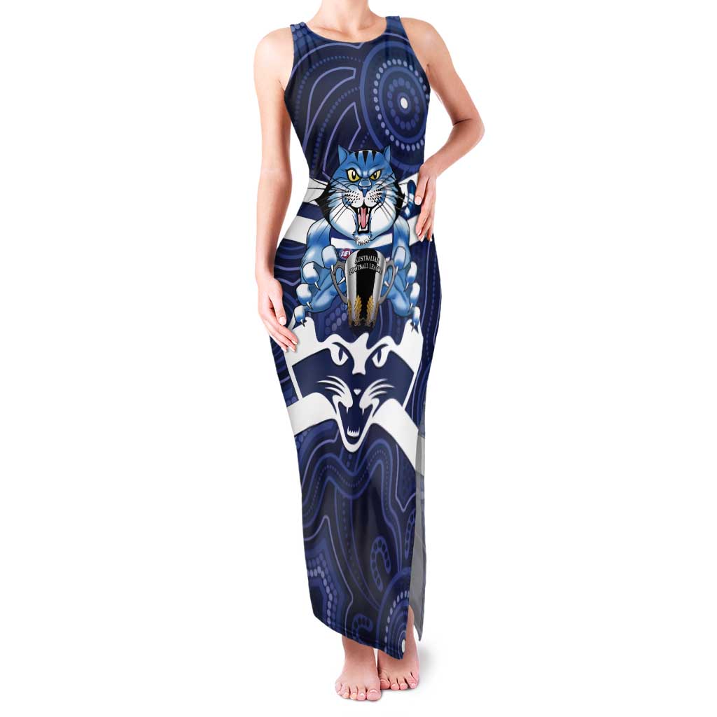 AFL Cats Football Personalised Tank Maxi Dress Final Geelong Premiers Trophy Aboriginal - Aussie Hoodie