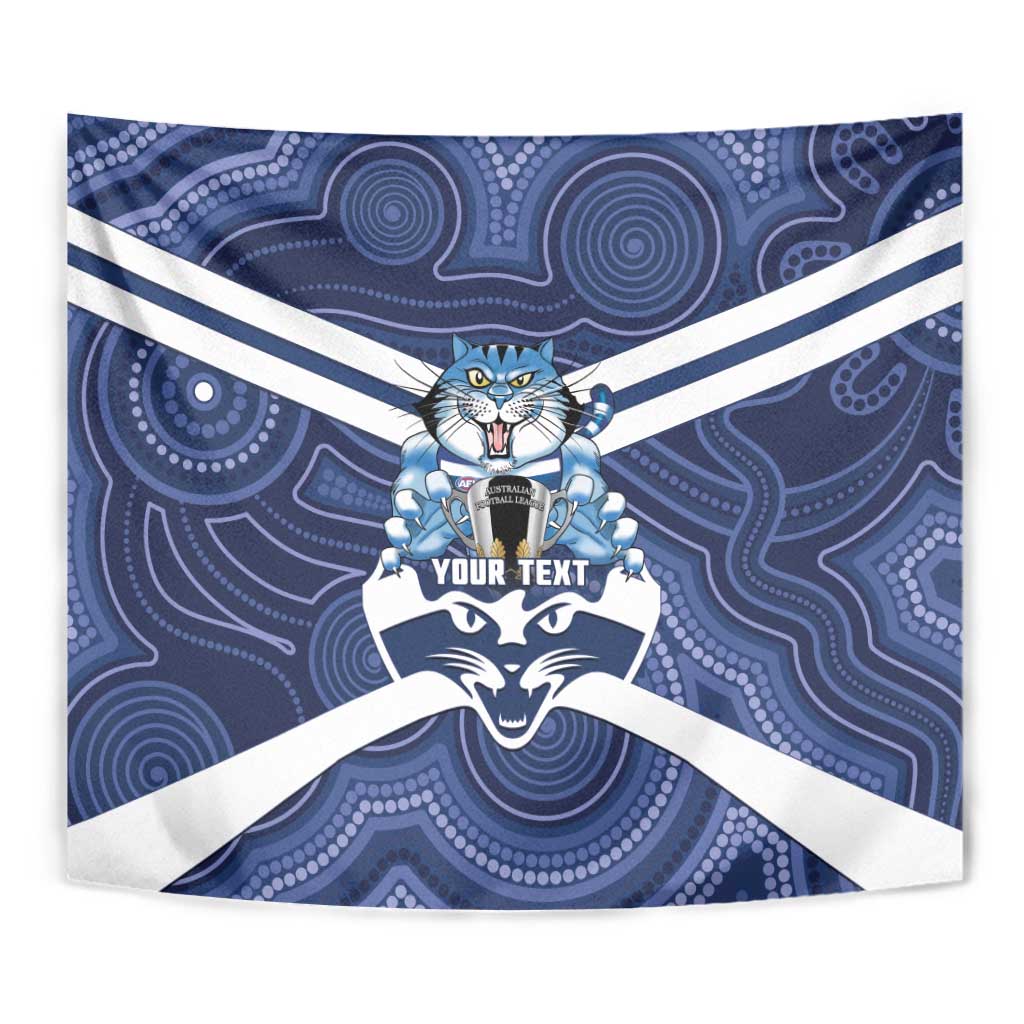 AFL Cats Football Personalised Tapestry Final Geelong Premiers Trophy Aboriginal - Aussie Hoodie