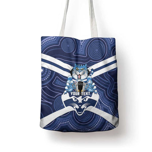 AFL Cats Football Personalised Tote Bag Final Geelong Premiers Trophy Aboriginal - Aussie Hoodie